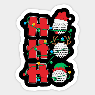 Ho Ho Ho Golf Christmas Gift Sticker